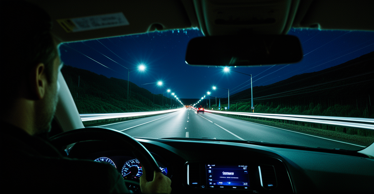 Por que um sistema de iluminação eficaz é crucial para sua segurança ao pilotar à noite?